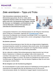Ziele vereinbaren Ziele vereinbaren