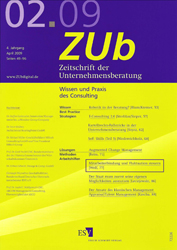 Zeitschrift der Unternehmensberatung 02 2009 Fachartikel Zeitschrift der Unternehmensberatung 02 2009