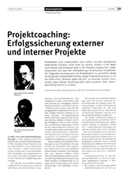 Projektcoaching Publikation Projektcoaching