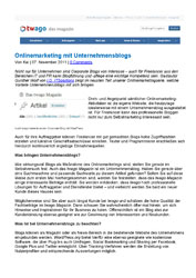 Onlinemarketing mit Unternehmensblogs Fachartikel Onlinemarketing mit Unternehmensblogs